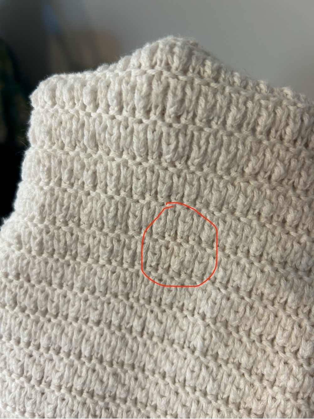aerie Cream Crochet Knit Crop Cami - Picture 3 of 4